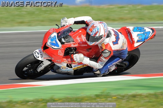 2008-05-11 Monza 1030 Supersport - William De Angelis - Honda CBR600RR